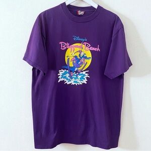 Disney Designs Vintage 90’s Made in USA 100% Cotton Blizzard Beach Purple Tee XL